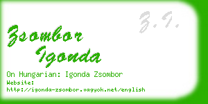 zsombor igonda business card